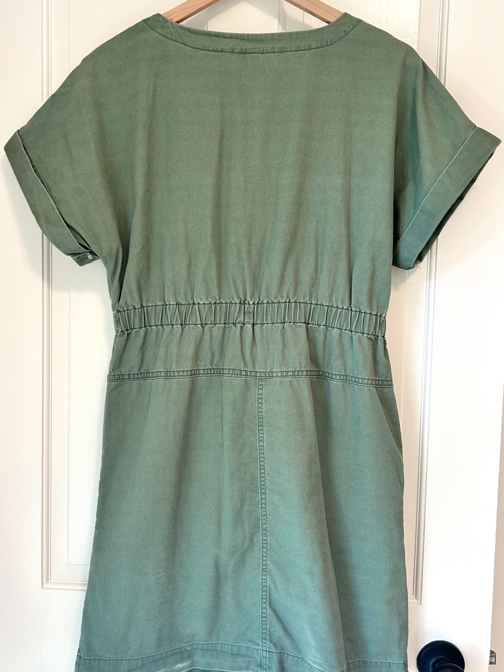 Universal Thread Olive Green Full Zip Front Utility Mini Dress - Size Medium - Picture 6 of 8